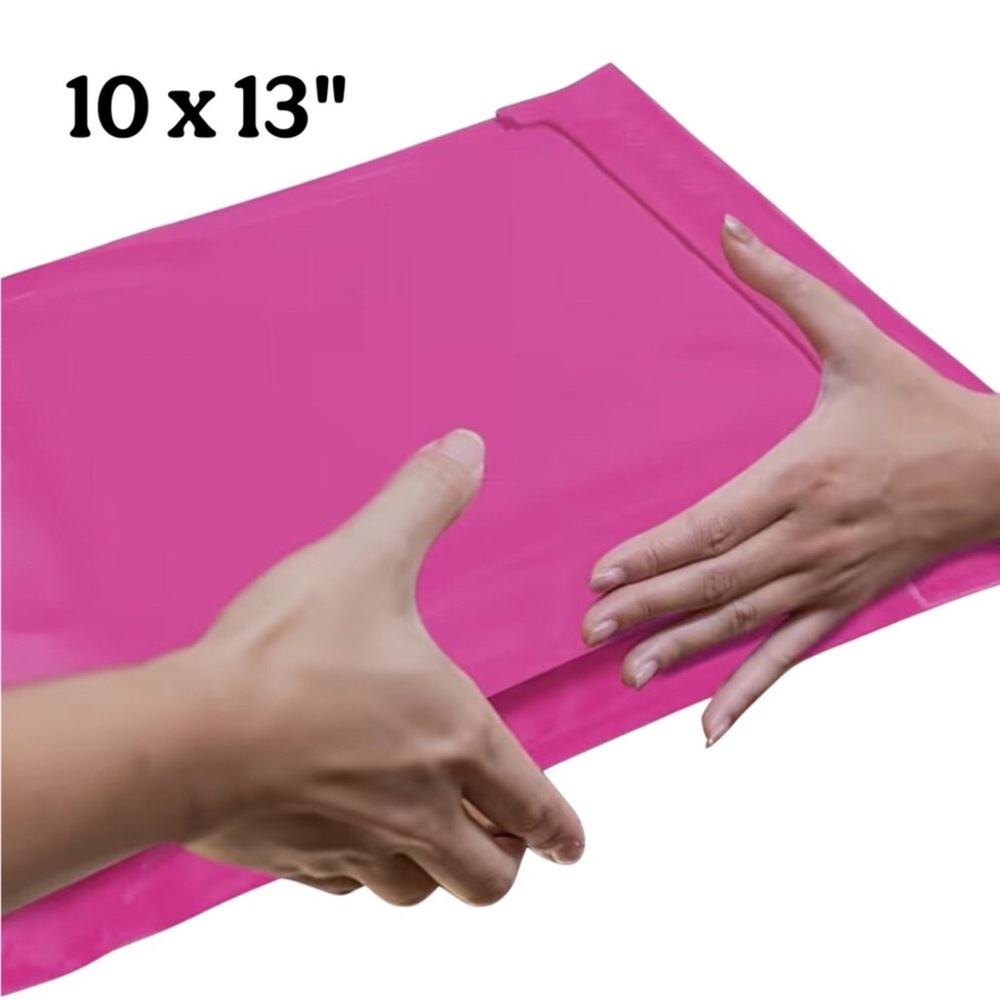50 Poly Bag Mailers Pink 10 x 13”